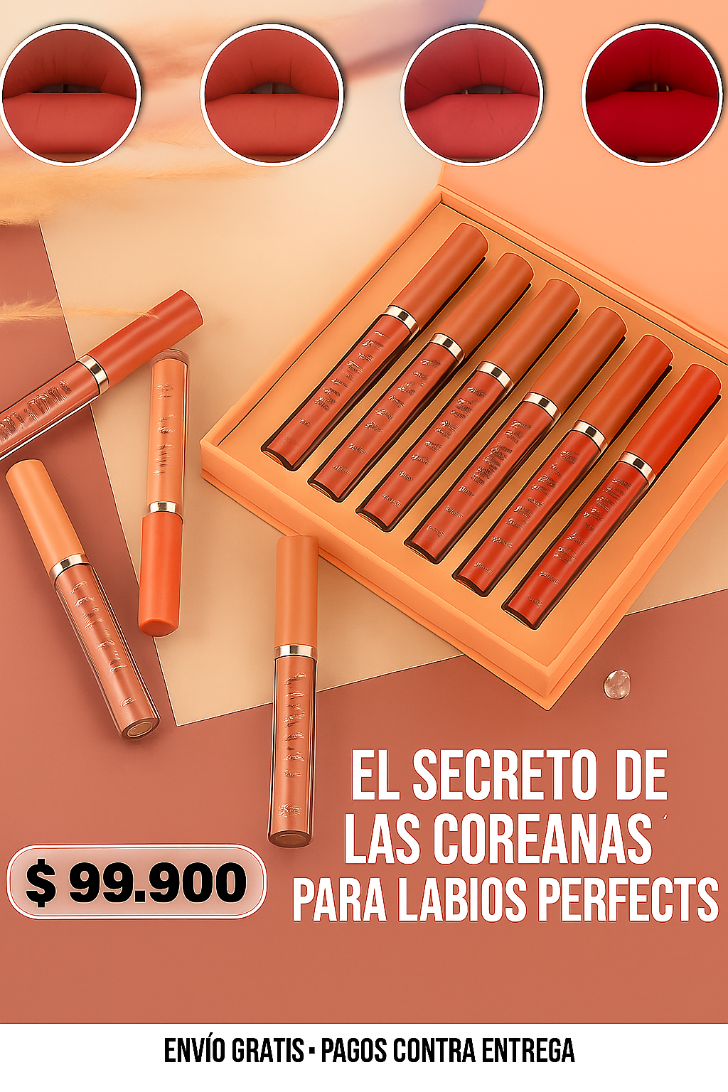 SET LABIAL MATE COREANO ✨PAGA 4 Y LLEVAS 8💄